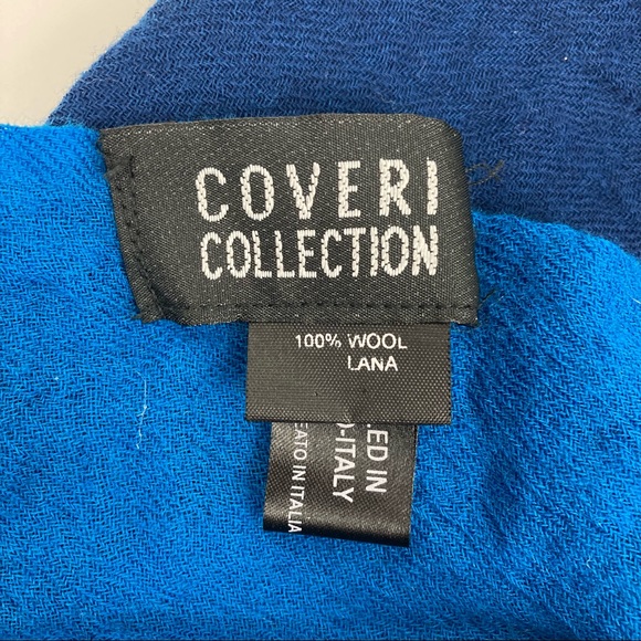 Covering Collection Wool Scarf in Shades of Blue - Picture 7 of 7